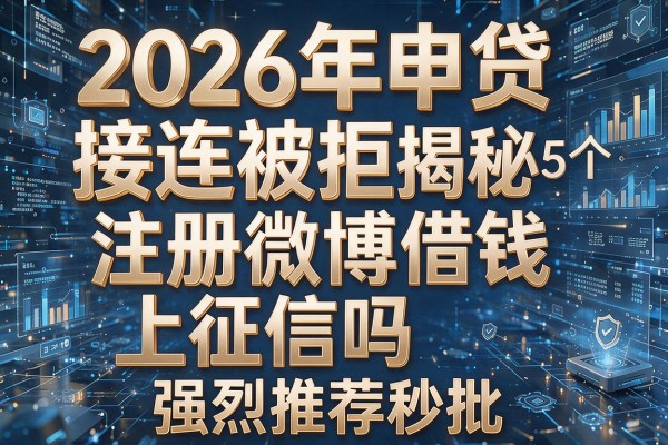 2026年申贷接连被拒揭秘5个注册微博借钱上征信吗强烈推荐秒批!