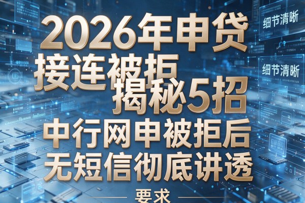 2026年申贷接连被拒揭秘5招中行网申被拒后无短信彻底讲透！