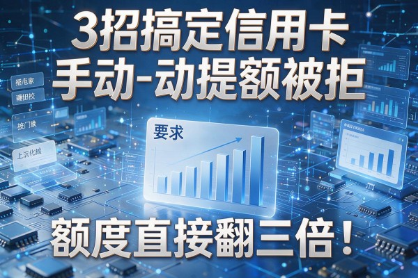 3招搞定信用卡手动提额被拒,额度直接翻三倍!
