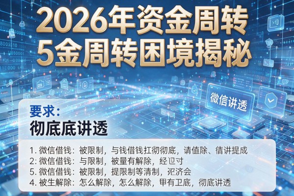 2026年资金周转困境揭秘5微信借钱被限制怎么解除彻底讲透!