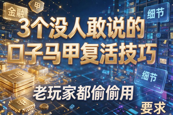 3个没人敢说的口子马甲复活技巧,老玩家都偷偷用!