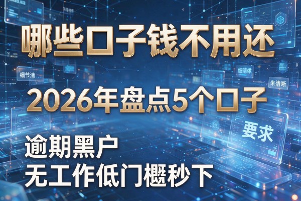 哪些口子钱不用还 2026年盘点5个口子 逾期黑户无工作也能低门槛秒下