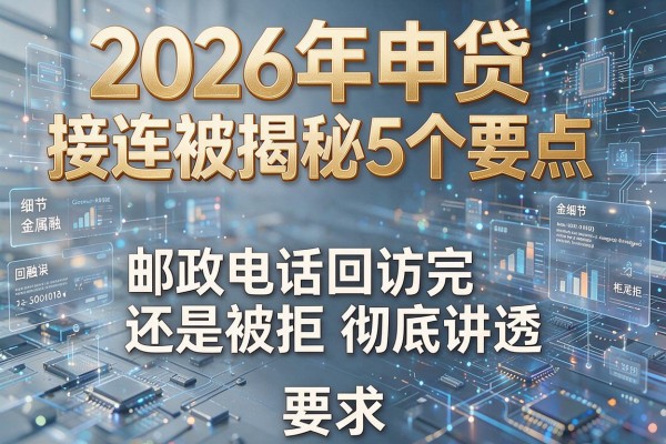 2026年申贷接连被拒揭秘5个要点邮政电话回访完还是被拒彻底讲透！