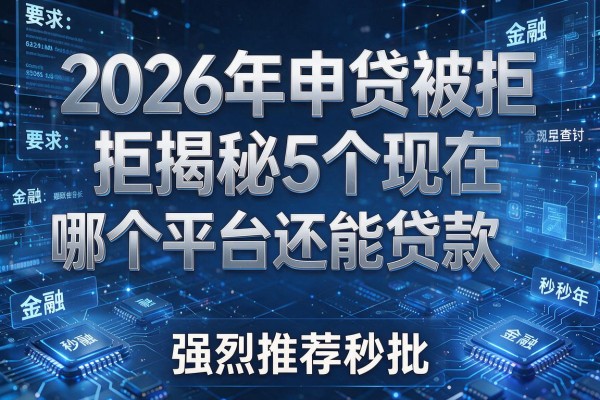 2026年申贷被拒揭秘5个现在哪个平台还能贷款强烈推荐秒批!