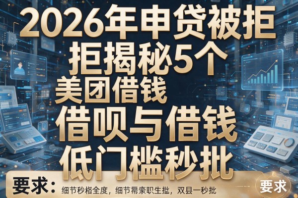 2026年申贷被拒揭秘5个美团借钱与借呗借钱低门槛秒批!