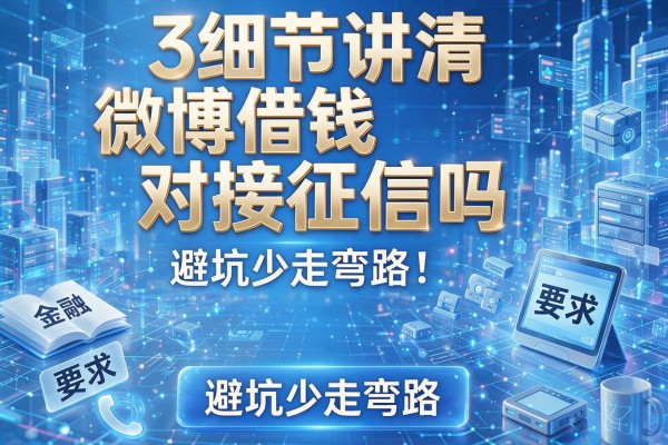 3个细节讲清微博借钱对接征信吗,避坑少走弯路!