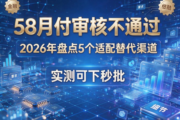 58月付审核不通过 2026年盘点5个适配替代渠道 实测可下秒批!