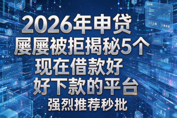 2026年申贷屡屡被拒揭秘5个现在借款好下款的平台强烈推荐秒批！