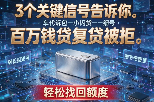 3个关键信号告诉你百万钱包小闪贷复贷被拒,轻松找回额度!