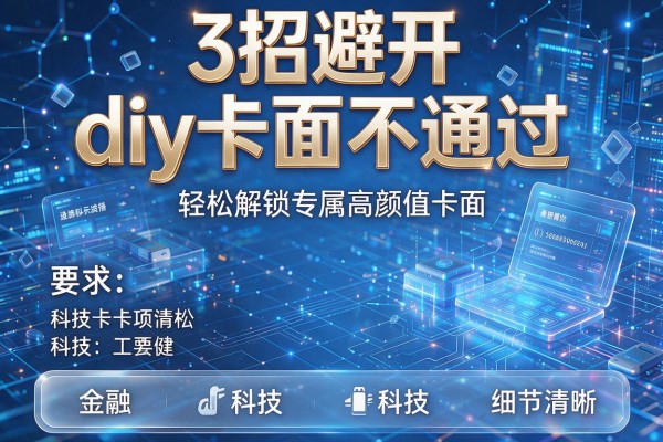 3招避开diy卡面不通过,轻松解锁专属高颜值卡面!