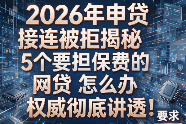 2026年申贷接连被拒揭秘5个要担保费的网贷怎么办权威彻底讲透！