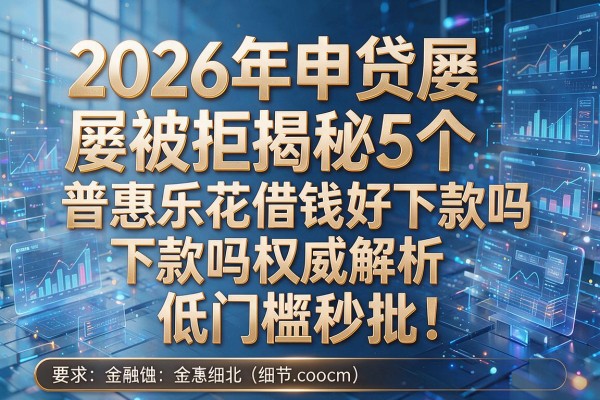 2026年申贷屡屡被拒揭秘5个普惠乐花借钱好下款吗权威解析低门槛秒批!