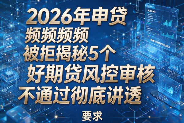 2026年申贷频频被拒揭秘5个好期贷风控审核不通过彻底讲透!