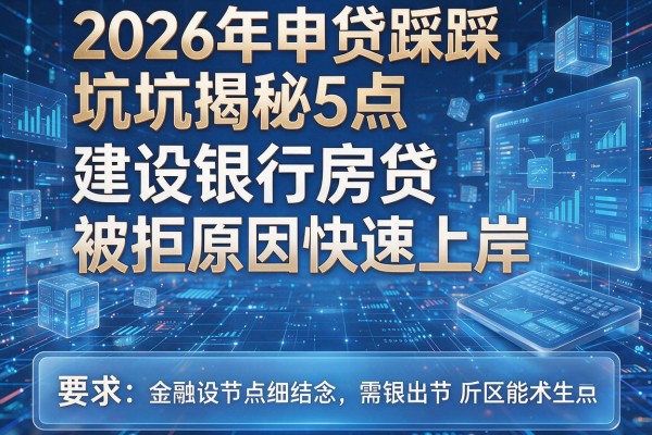 2026年申贷踩坑揭秘5点建设银行房贷被拒原因快速上岸!