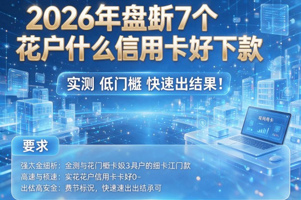 2026年盘点7个花户什么信用卡好下款实测低门槛快速出结果!