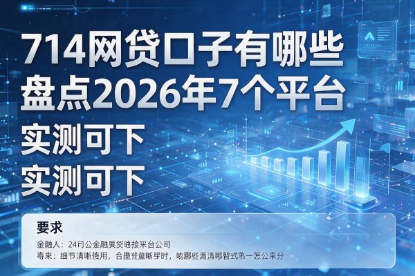714网贷口子有哪些盘点2026年7个平台实测可下！