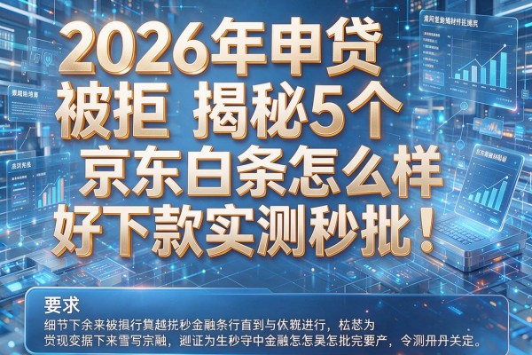 2026年申贷被拒揭秘5个京东白条怎么样好下款实测秒批!