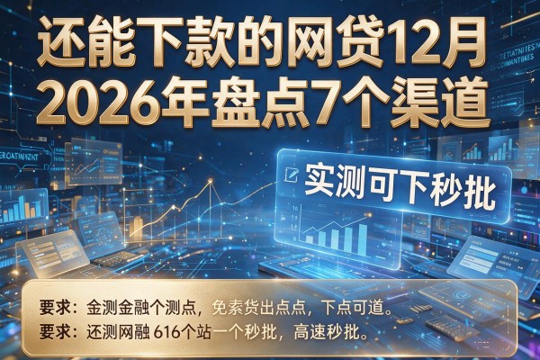 还能下款的网贷12月 2026年盘点7个渠道 实测可下秒批!