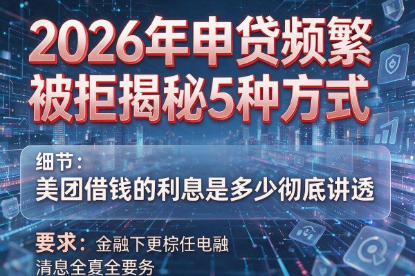2026年申贷频繁被拒揭秘5种方式美团借钱的利息是多少彻底讲透!