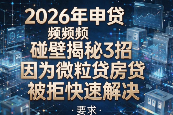2026年申贷频频碰壁揭秘3招因为微粒贷房贷被拒快速解决!
