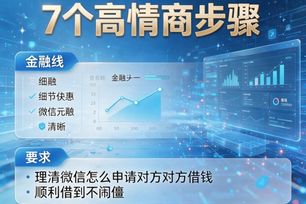 7个高情商步骤理清微信怎么申请对方借钱顺利借到不闹僵!