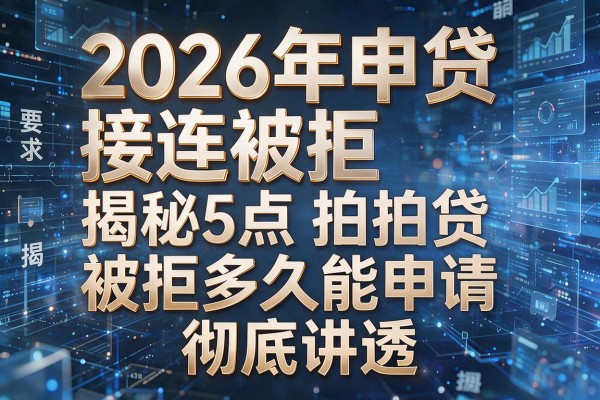 2026年申贷接连被拒揭秘5点拍拍贷被拒多久能申请彻底讲透!