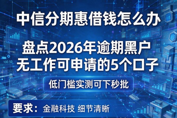 中信分期惠借钱怎么办 盘点2026年逾期黑户无工作可申请的5个口子 低门槛实测可下秒批！