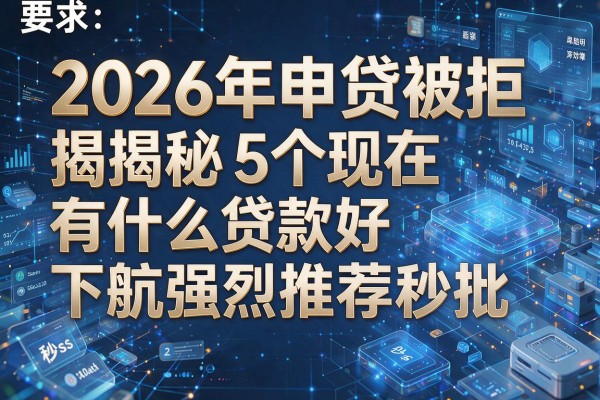 2026年申贷被拒揭秘5个现在有什么贷款好下款强烈推荐秒批!