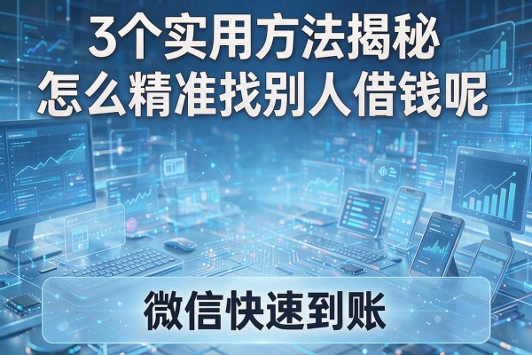 3个实用方法揭秘怎么精准找别人借钱呢微信快速到账!