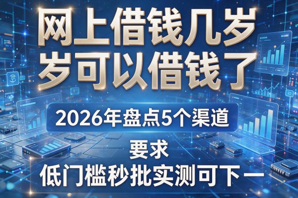 网上借钱几岁可以借钱了 2026年盘点5个渠道 低门槛秒批实测可下！