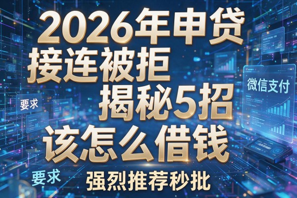 2026年申贷接连被拒揭秘5招微信支付该怎么借钱强烈推荐秒批！