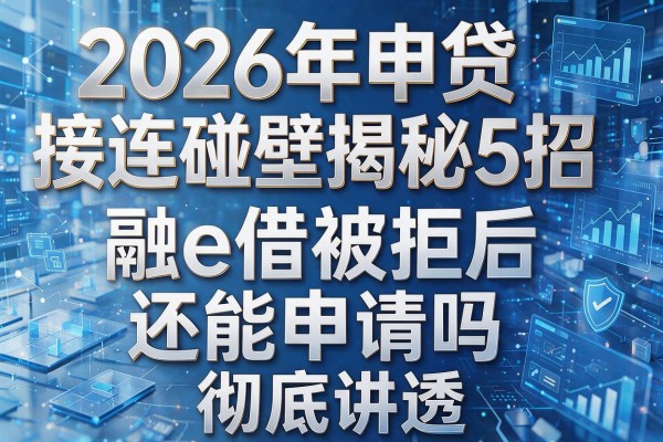 2026年申贷接连碰壁揭秘5招融e借被拒后还能申请吗彻底讲透!
