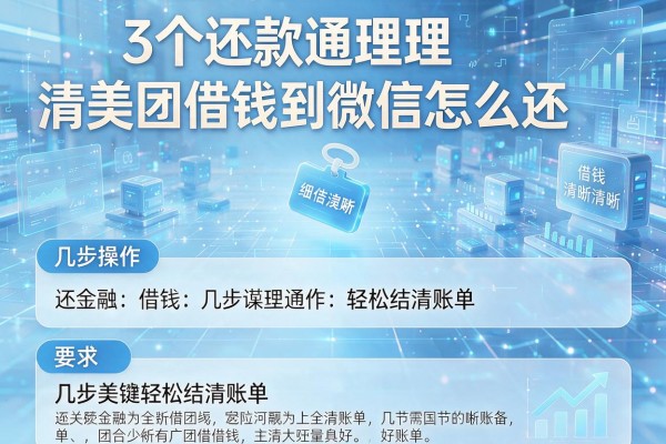 3个还款通道理清美团借钱到微信怎么还,几步操作轻松结清账单!