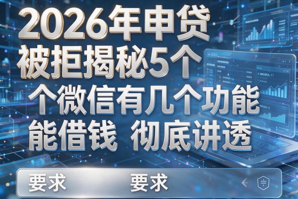 2026年申贷被拒揭秘5个微信有几个功能能借钱彻底讲透!