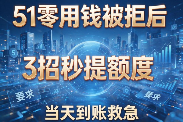 51零用钱被拒后,3招秒提额度,当天到账救急!