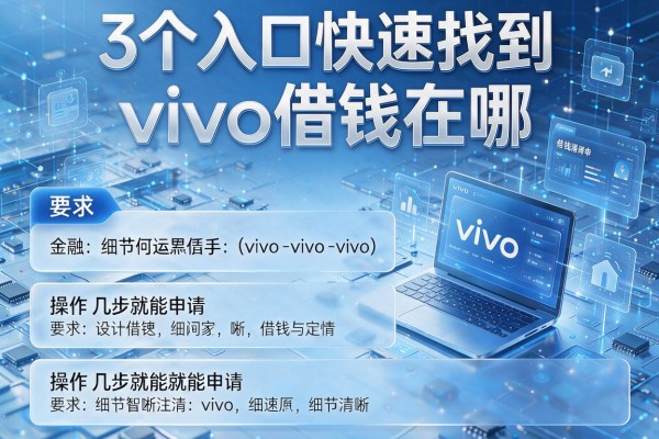 3个入口快速找到vivo借钱在哪,操作几步就能申请!