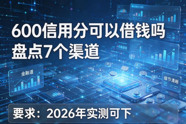 600信用分可以借钱吗盘点7个渠道2026年实测可下!