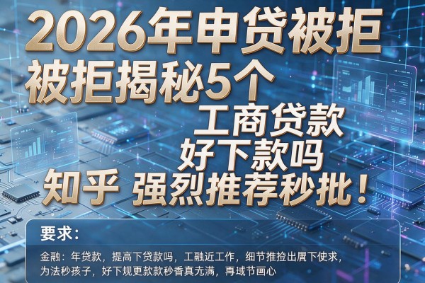 2026年申贷被拒揭秘5个工商贷款好下款吗知乎强烈推荐秒批！
