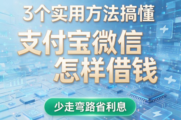 3个实用方法搞懂支付宝微信怎样借钱,少走弯路省利息!