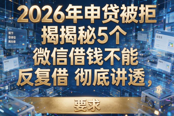 2026年申贷被拒揭秘5个微信借钱不能反复借彻底讲透!