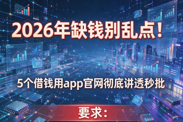 2026年缺钱别乱点!揭秘5个借钱用app官网彻底讲透秒批!