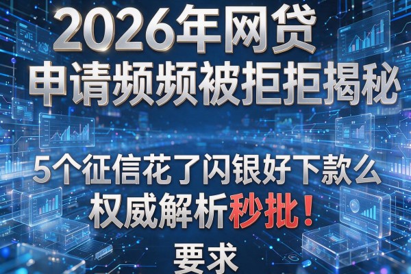 2026年网贷申请频频被拒揭秘5个征信花了闪银好下款么权威解析秒批!