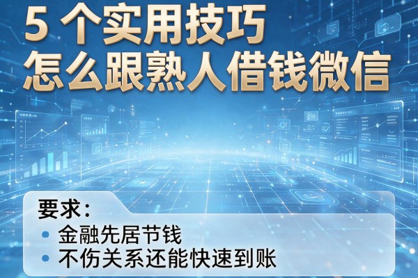 5个实用技巧搞懂怎么跟熟人借钱微信,不伤关系还能快速到账!