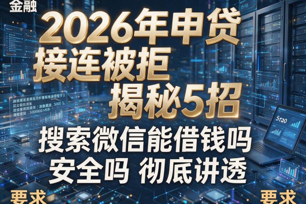 2026年申贷接连被拒揭秘5招搜索微信能借钱吗安全吗彻底讲透！