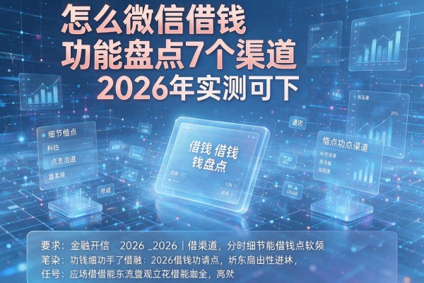 怎么微信借钱功能盘点7个渠道2026年实测可下!