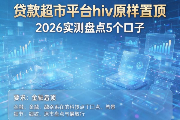 贷款超市平台h5原样置顶 2026实测盘点5个口子