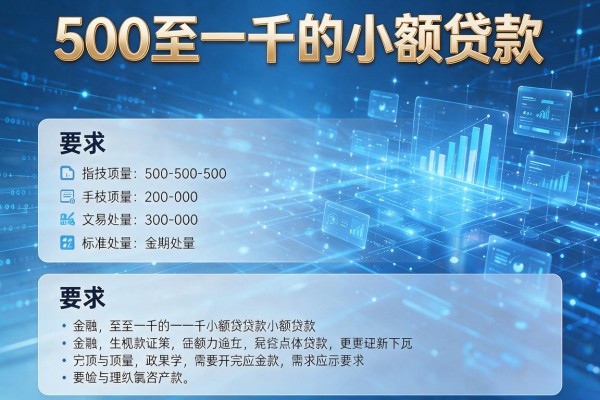 500至一千的小额贷款