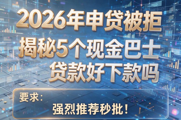 2026年申贷被拒揭秘5个现金巴士贷款好下款吗强烈推荐秒批!