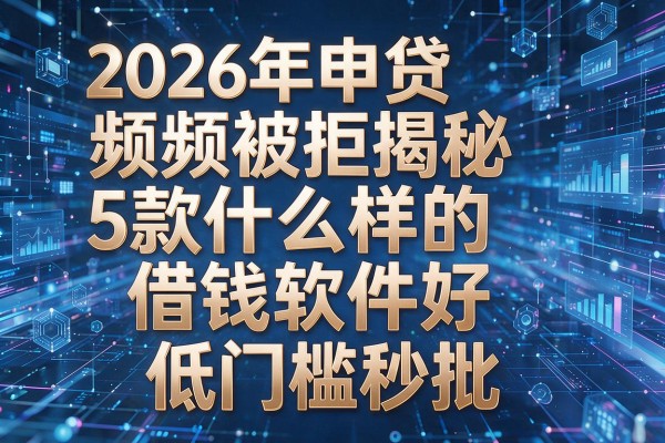 2026年申贷频频被拒揭秘5款什么样的借钱软件好低门槛秒批!