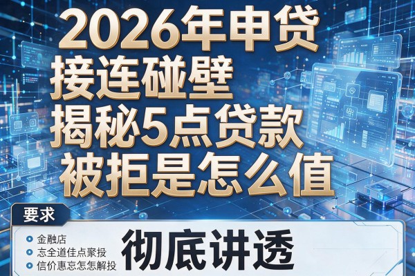 2026年申贷接连碰壁揭秘5点贷款被拒是怎么回事彻底讲透!